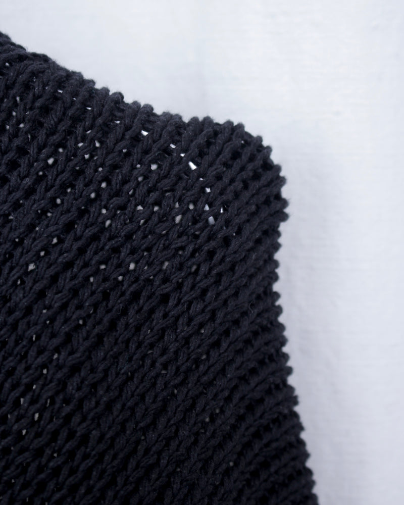 CLASS / 3G PLAIN STITCH SWEATER - Black (CCFA19UNI)