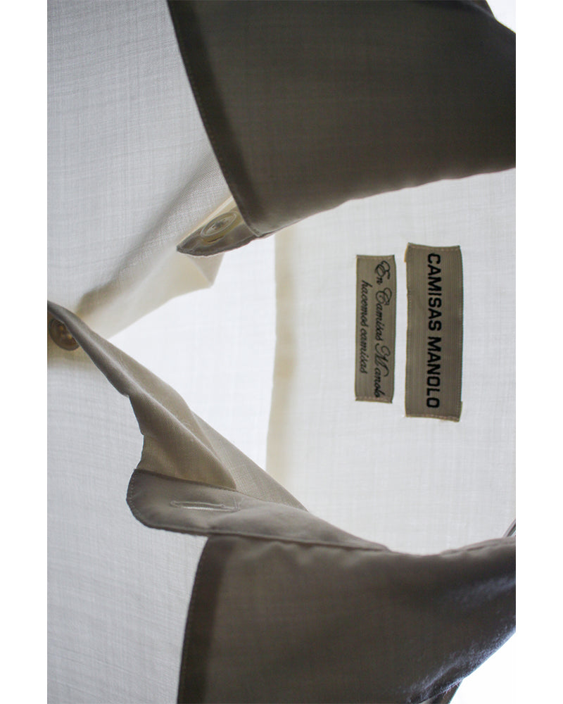 CAMISAS MANOLO / OFF WHITE DOUBLE SLEEVE SHIRT - Off White (CM-FIGMKT-03)