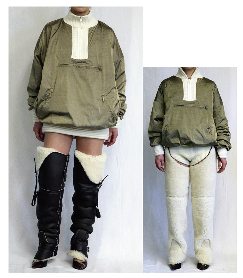 フミカウチダ FUMIKA UCHIDA フミカウチダ 通販 SHEARLING HIP WADERS (GD001