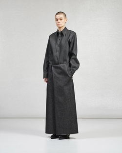 GABRIELA COLL GARMENTS / NO.316 CROSSED SKIRT - Black (S17-316)