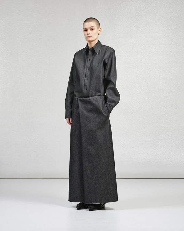 GABRIELA COLL GARMENTS / NO.316 CROSSED SKIRT - Black (S17-316)