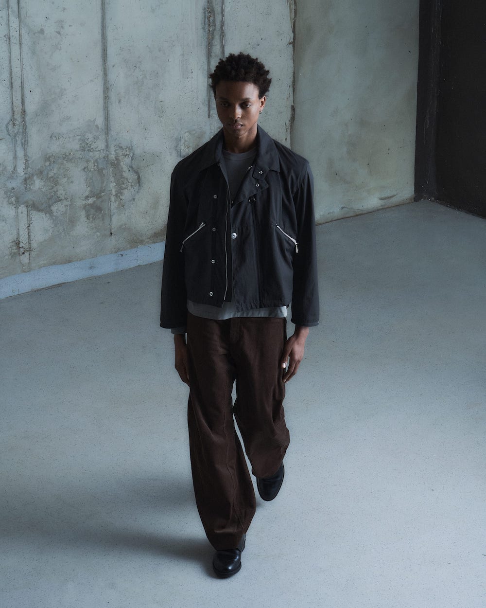 Omar Afridi / DRAWCORD BLOUSON (SS25-BZ-103-02) Charcoal