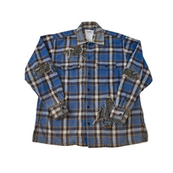 WEREWOLF CHECK SHIRT (23AW11SH132) Blue