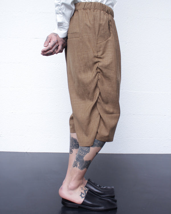 GABRIELA COLL GARMENTS / NO.330 SUMMER WOOL DRAPED SHORT TROUSERS