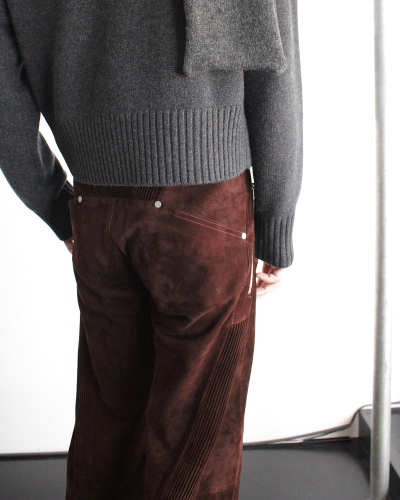 << Re: >> BIKER TROUSERS (OA-AW23-TRS-104-03) Brown