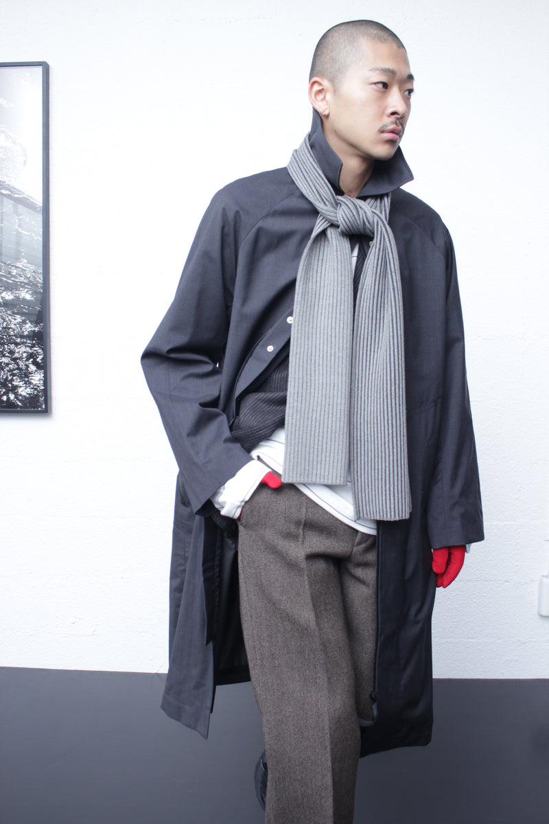 OMAR AFRIDI / ARTICULATED KNITTED SCARF - L.Grey (OA-AW25-ACC-105-04)
