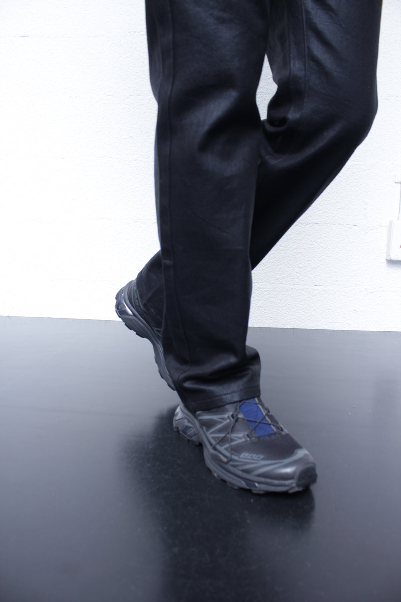 I SHII / 4-POCKET WAXED DENIM - Black (i SHII-01)