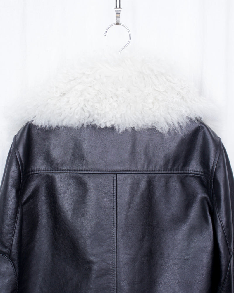 WALES BONNER / BRIDGE LEATHER JACKET - Black (UA25LE01-LE01-999)