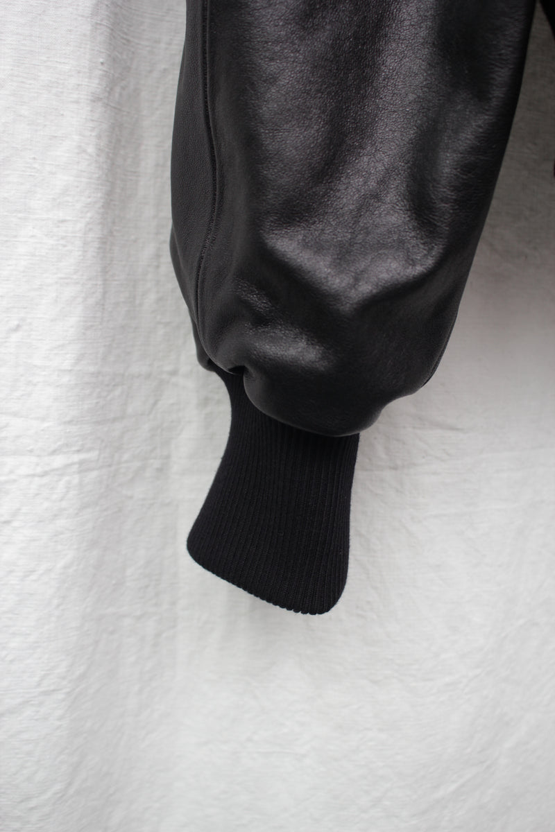 I SHII / CLUBMAN LEATHER FLIGHT JACKET - Black (i SHII-17)