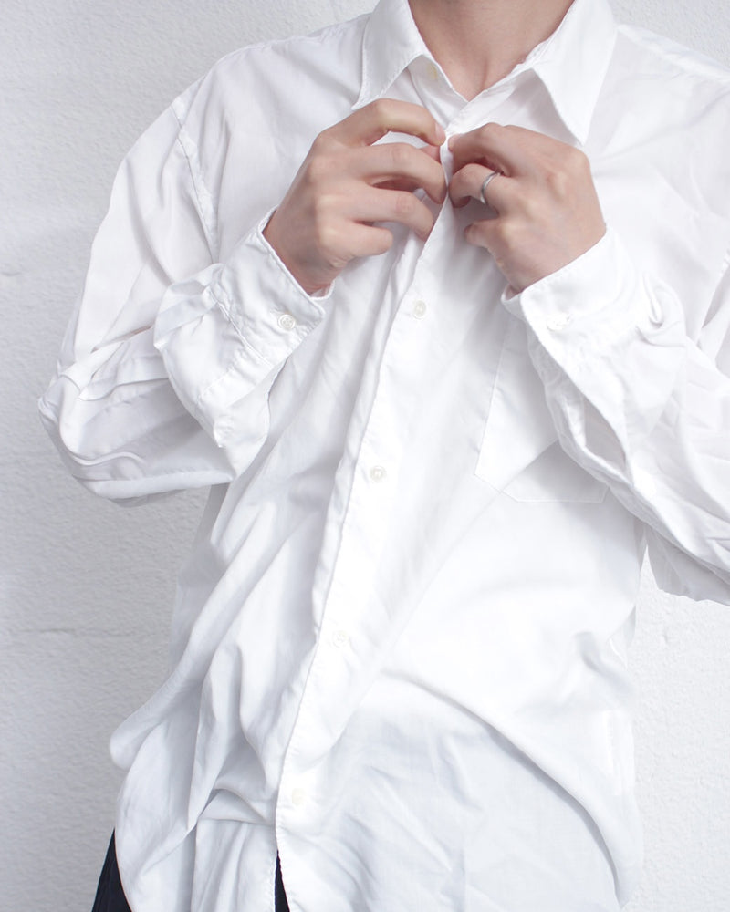 COMME DES GARÇONS SHIRT / POLYESTER POPLIN GARMENT TREATED SHIRT