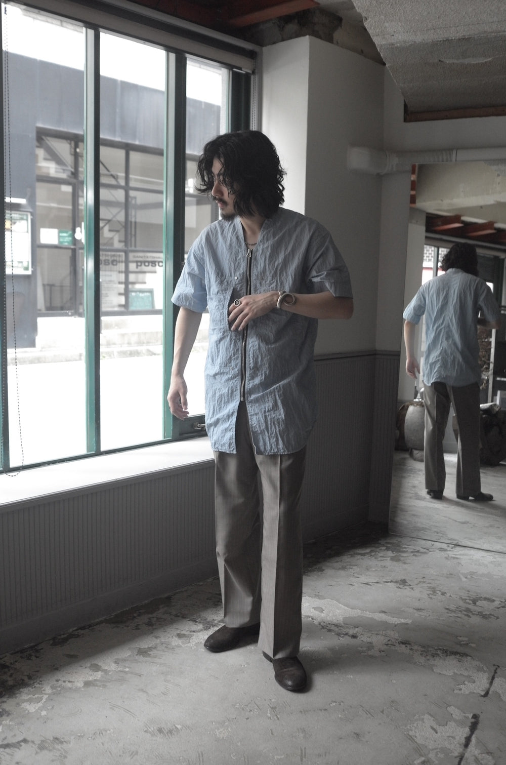 Omar Afridi オマールアフリディ EXCLUSIVE RIPSTOP WORK SHIRT (SS23