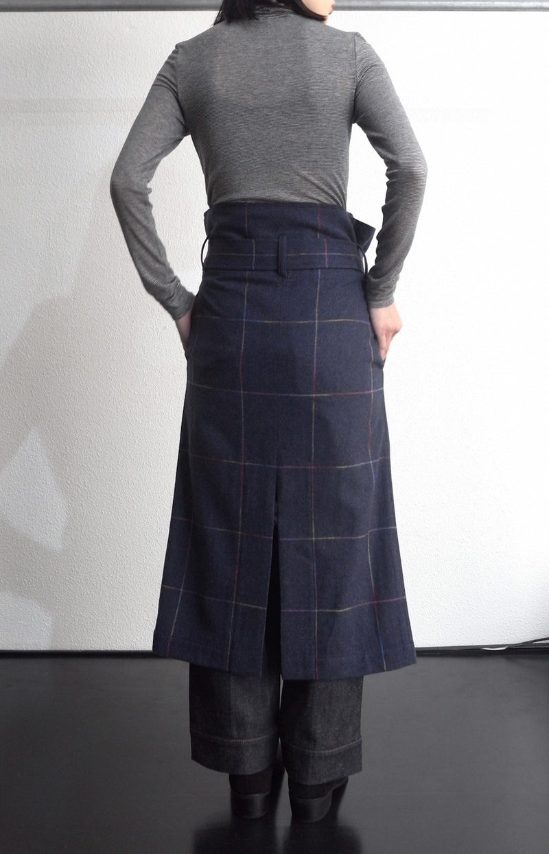 SKIRT (MARIANNE-CHECKED-23AW
) Navy Checked