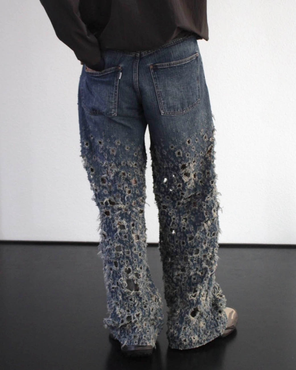 SUGARHILL シュガーヒル 通販 CRUSHED MODERN DENIM WIDE JEANS