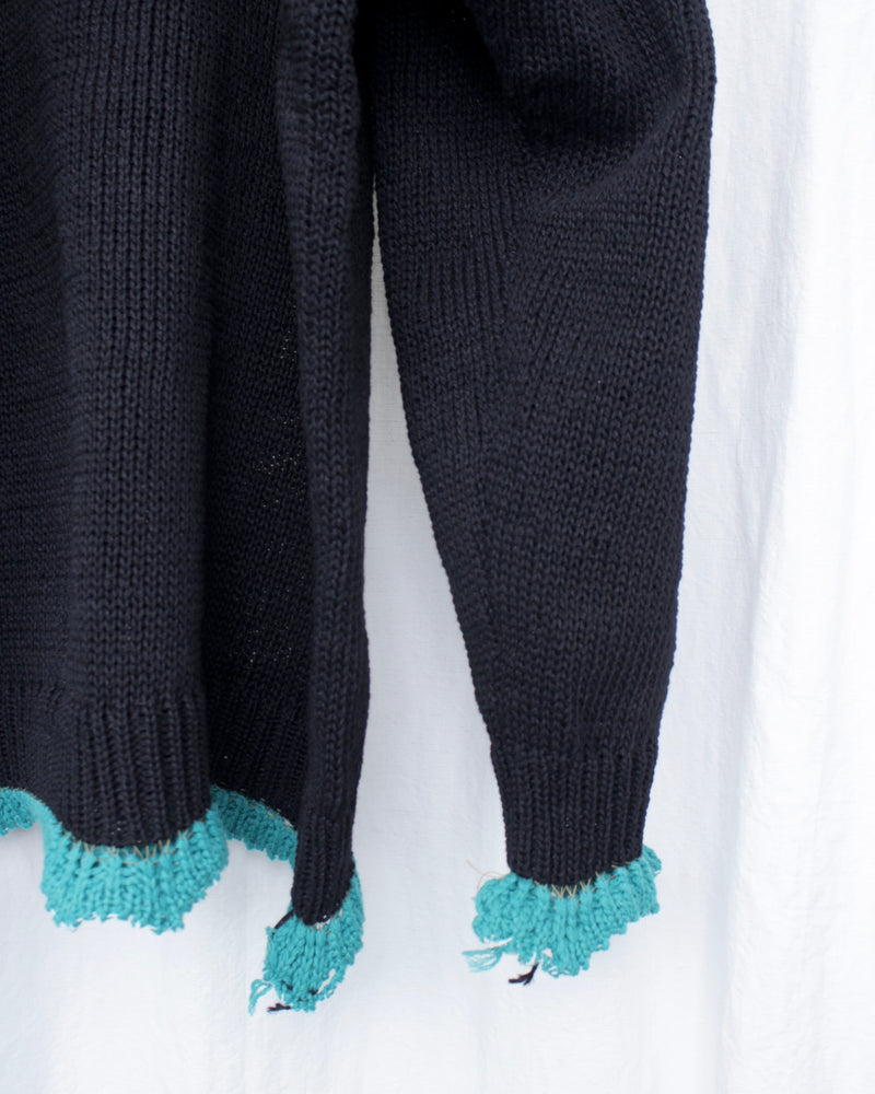CLASS / 3G PLAIN STITCH SWEATER - Black (CCFA19UNI)