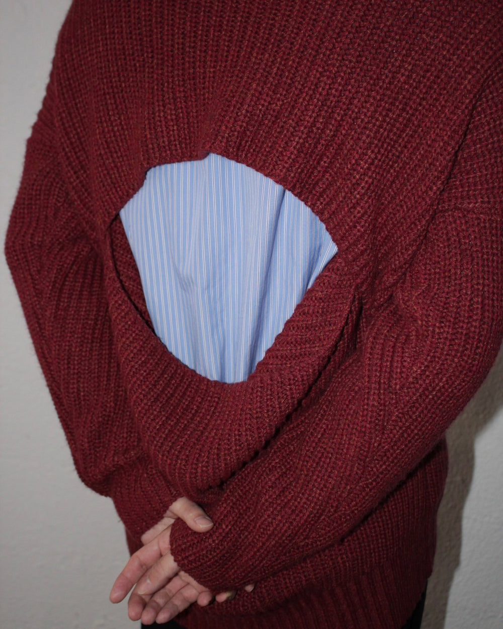 sulvam サルバム BACK OPEN KNIT (SS-K06-850) Red – Mukta / Sal