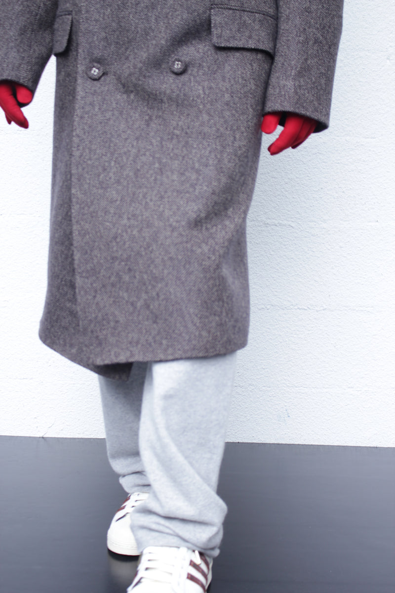 WALES BONNER / MAYFAIR COAT - Grey Melange (MA25CO09-WO02-903)