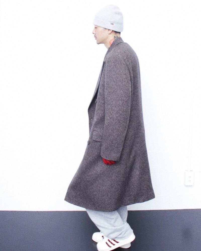 WALES BONNER / MAYFAIR COAT - Grey Melange (MA25CO09-WO02-903)