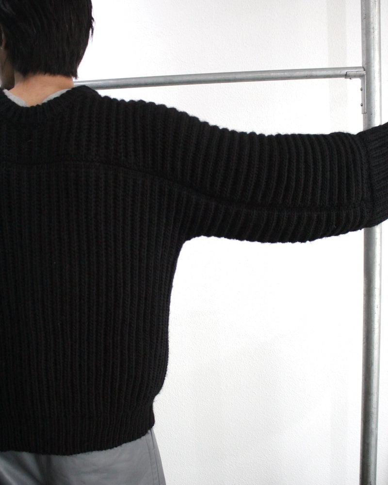 << Re: >> LINED RIB KNIT (OA-AW20-KNT-102-01) Black