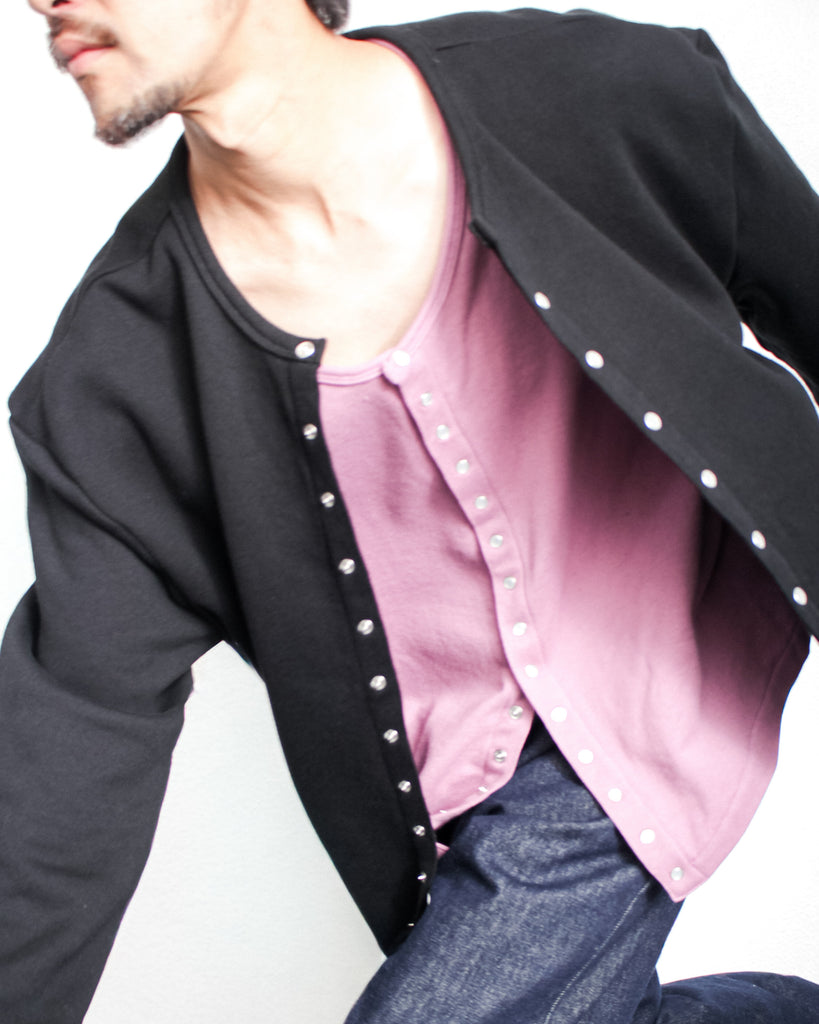 BLANK カーディガン CLASS / FRENCH TERRY LAYERED CARDIGAN (CCGA11UNI) Blkxlil – Mukta