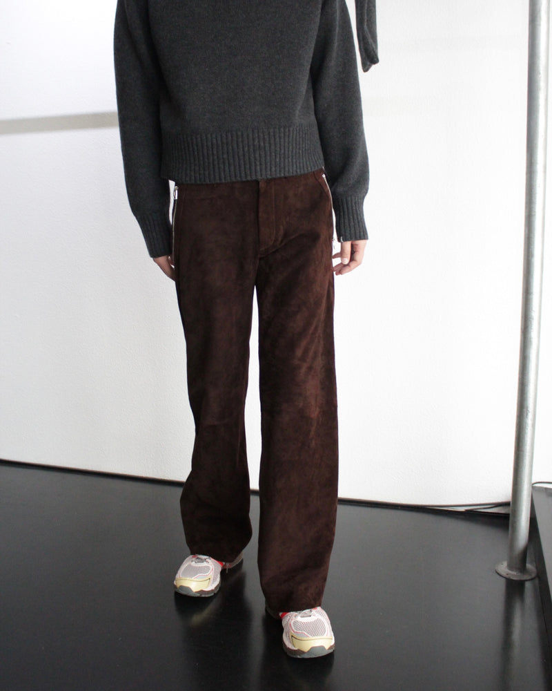 << Re: >> BIKER TROUSERS (OA-AW23-TRS-104-03) Brown