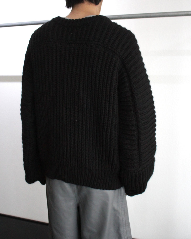 << Re: >> LINED RIB KNIT (OA-AW20-KNT-102-01) Black