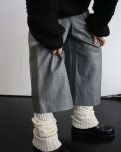 << Re: >> WIDE CROPPED TROUSERS (OA-AW22-TRS-102-01) Grey