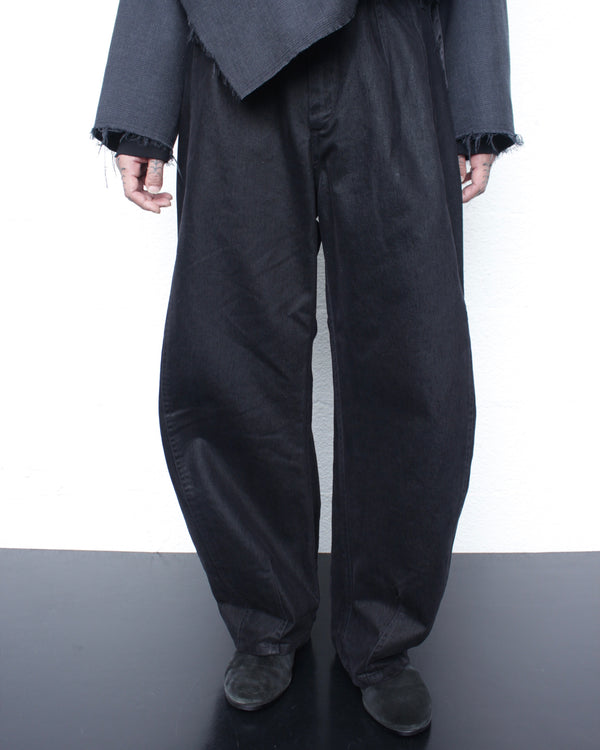 OMAR AFRIDI / WASHED PINA TROUSERS - Black (OA-AW25-TRS-103-01)
