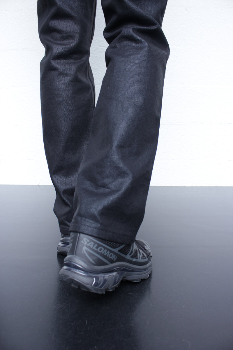 I SHII / 4-POCKET WAXED DENIM - Black (i SHII-01)