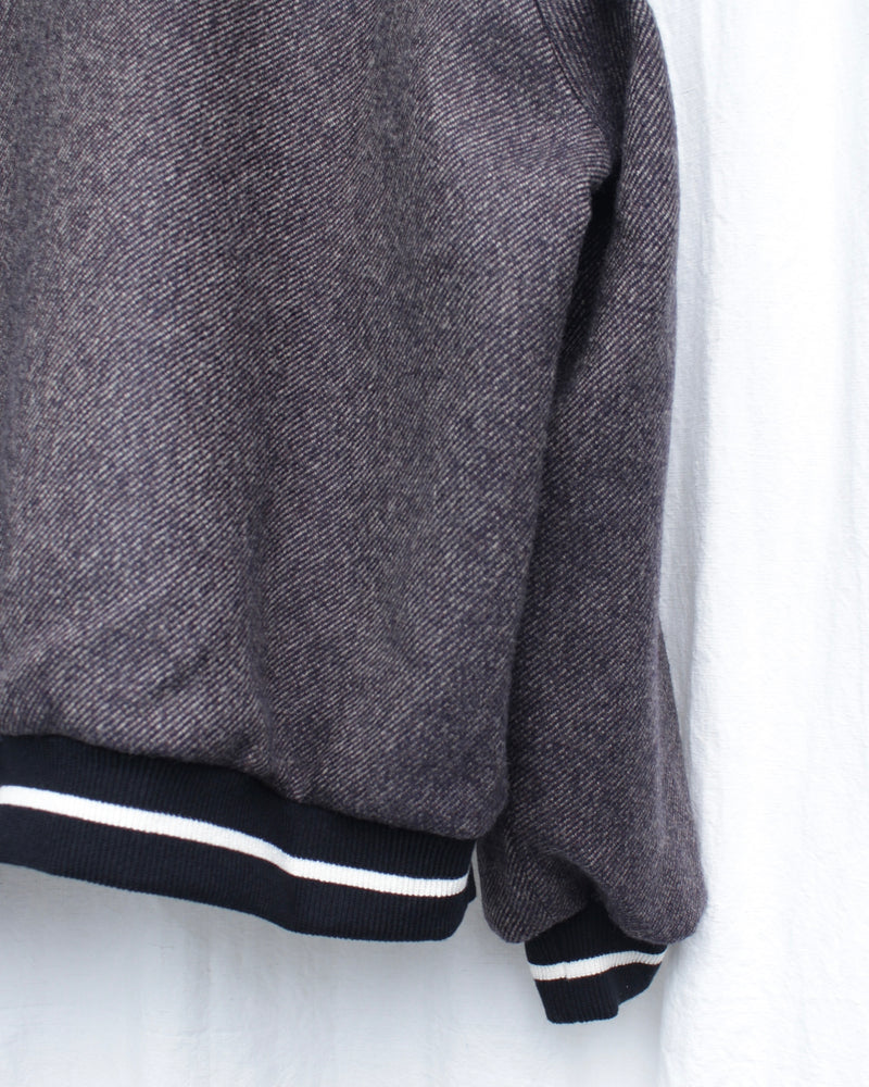 WALES BONNER / HOMECOMING VARSITY JACKET - Grey Melange (MA25JA13-WO02-903)