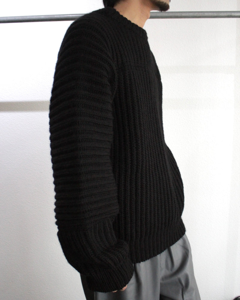 << Re: >> LINED RIB KNIT (OA-AW20-KNT-102-01) Black