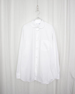 COMME DES GARÇONS SHIRT / ROUND COLLAR SHIRT NARROW CLASSIC - White (FZ-B223-051)