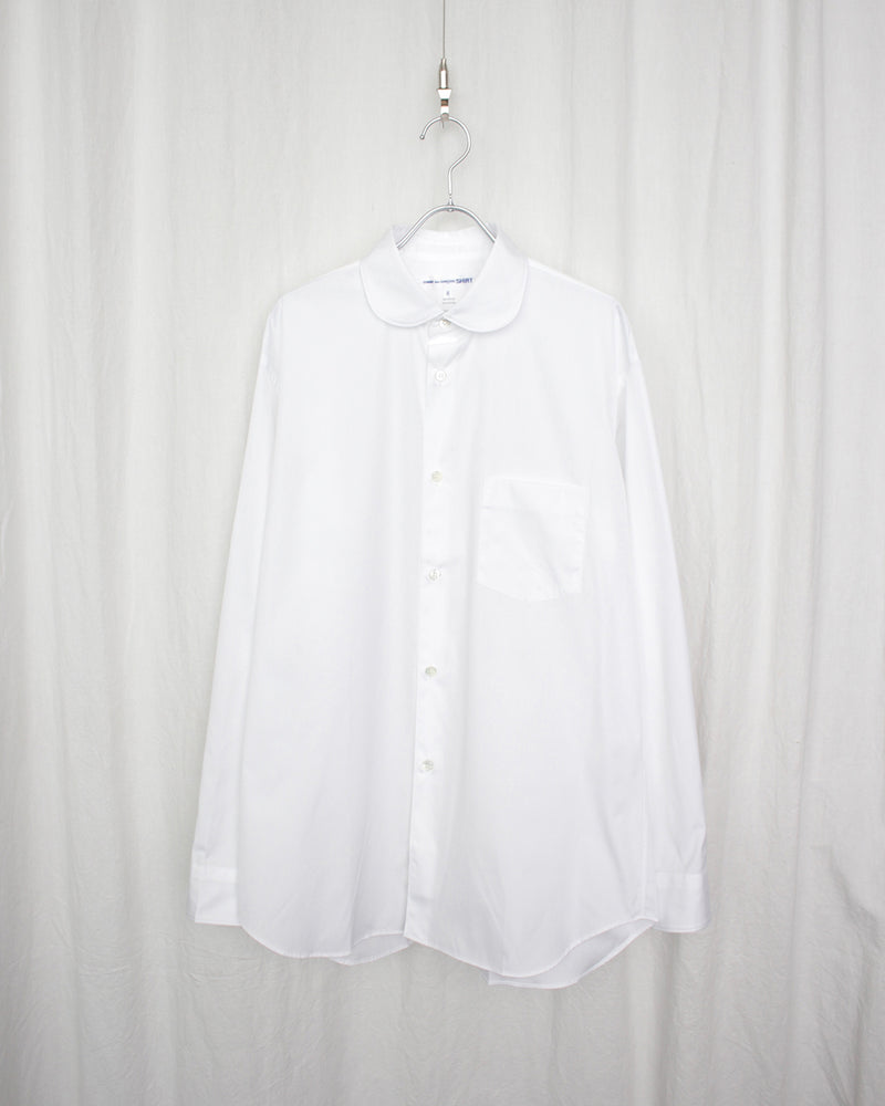 COMME DES GARÇONS SHIRT / ROUND COLLAR SHIRT NARROW CLASSIC - White (FZ-B223-051)