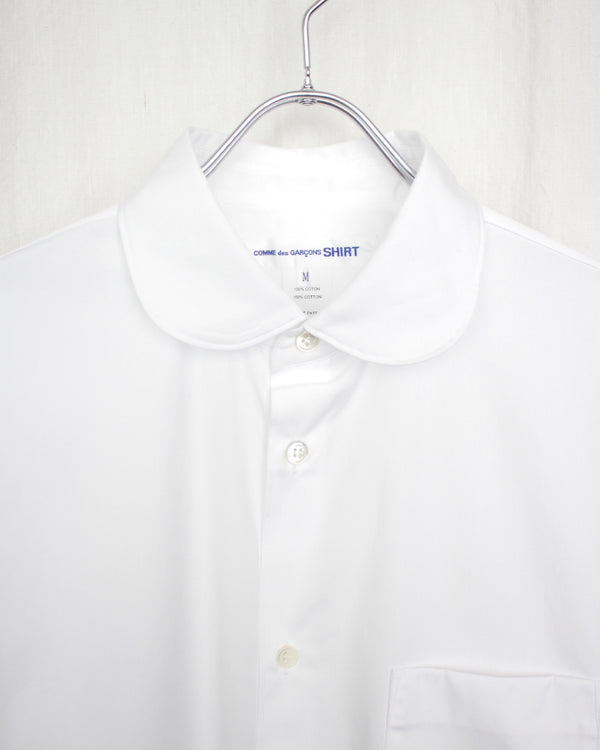 COMME DES GARÇONS SHIRT / ROUND COLLAR SHIRT NARROW CLASSIC - White (FZ-B223-051)