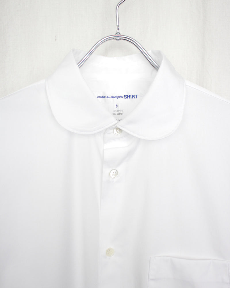 COMME DES GARÇONS SHIRT / ROUND COLLAR SHIRT NARROW CLASSIC - White (FZ-B223-051)