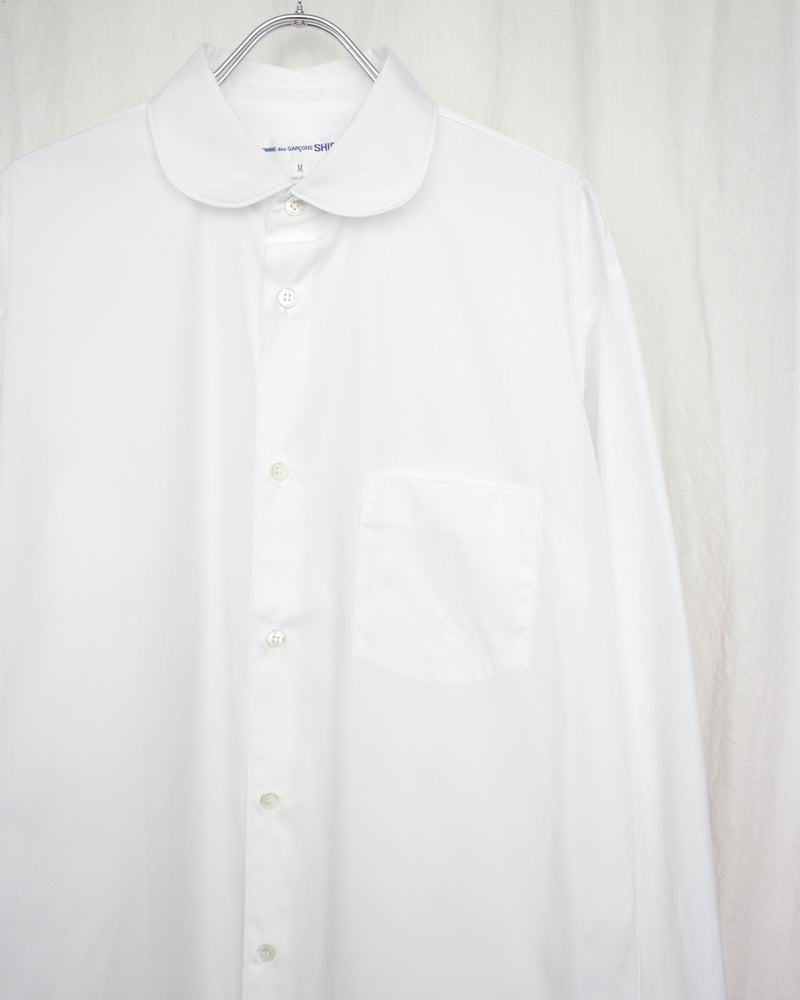 COMME DES GARÇONS SHIRT / ROUND COLLAR SHIRT NARROW CLASSIC - White (FZ-B223-051)