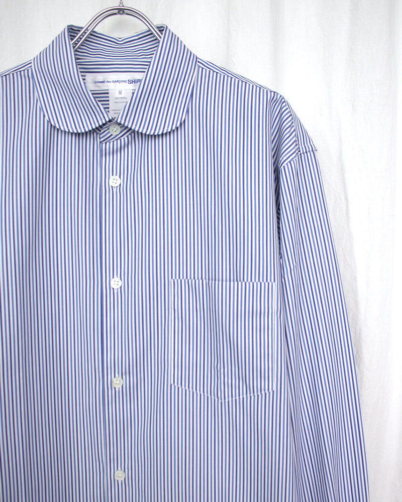 COMME DES GARÇONS SHIRT / ROUND COLLAR SHIRT NARROW CLASSIC - Stripe 1 (FZ-B228-051)