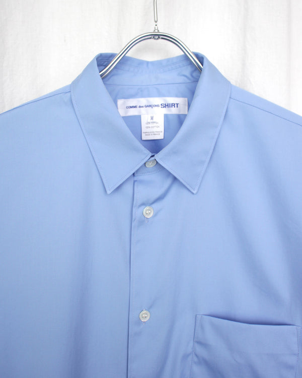 COMME DES GARÇONS SHIRT / COTTON POPLIN PLAIN SHIRT NARROW CLASSIC - Sky