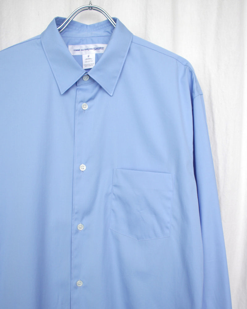 COMME DES GARÇONS SHIRT / COTTON POPLIN PLAIN SHIRT NARROW CLASSIC - Sky