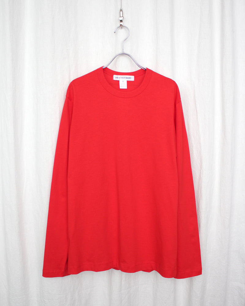 COMME DES GARÇONS SHIRT / L/S TEE BACK SMALL LOGO - Red (FP-T005-051)