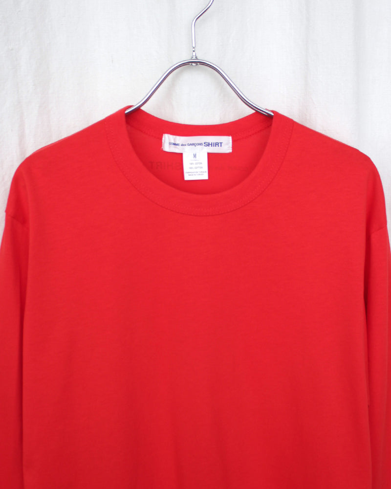 COMME DES GARÇONS SHIRT / L/S TEE BACK SMALL LOGO - Red (FP-T005-051)