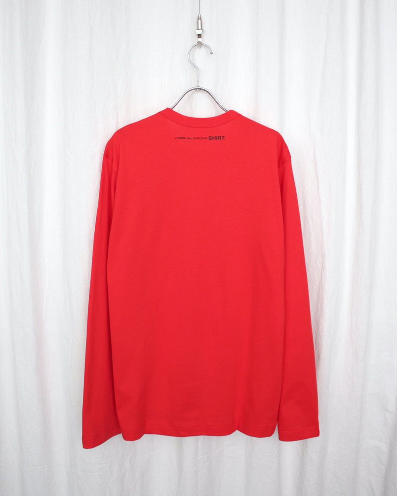 COMME DES GARÇONS SHIRT / L/S TEE BACK SMALL LOGO - Red (FP-T005-051)