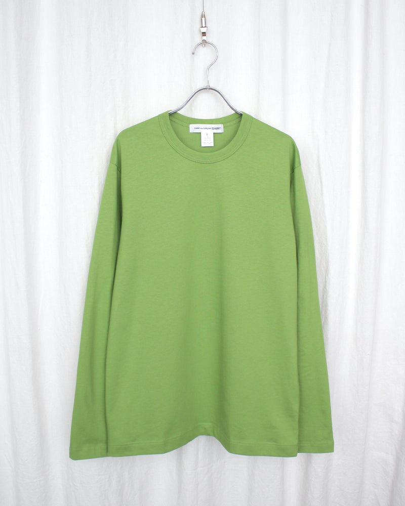 COMME DES GARÇONS SHIRT / L/S TEE BACK SMALL LOGO - Green (FP-T005-051)