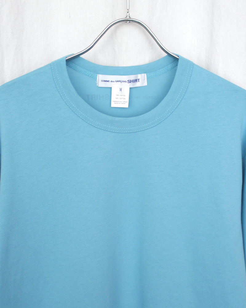 COMME DES GARÇONS SHIRT / L/S TEE BACK SMALL LOGO - L.Blue (FP-T005-051)