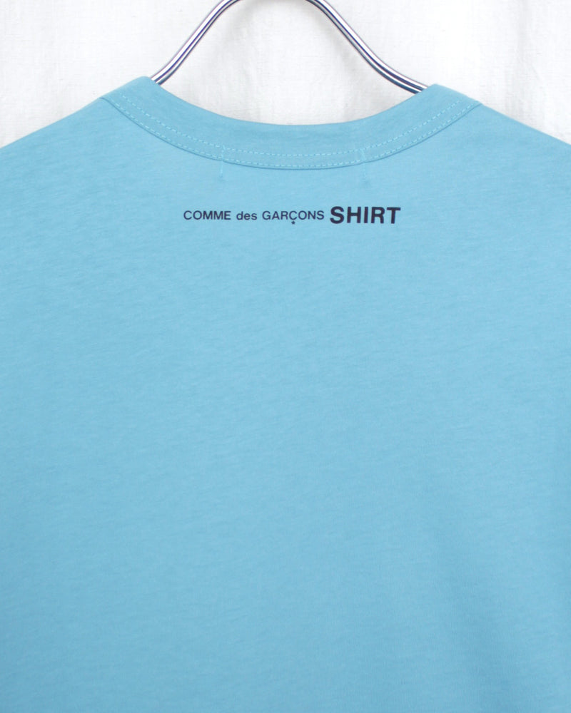 COMME DES GARÇONS SHIRT / L/S TEE BACK SMALL LOGO - L.Blue (FP-T005-051)