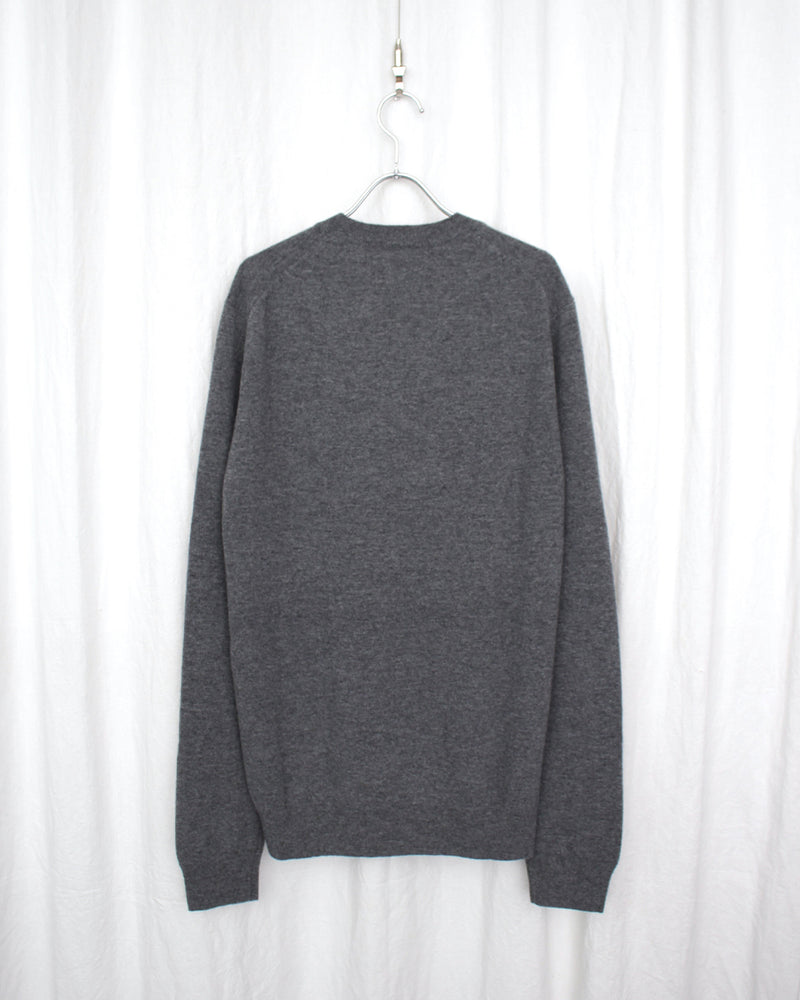 COMME DES GARÇONS SHIRT / FULLY FASHIONED KNIT V-NECK PULLOVER - Grey (FZ-N107-051)
