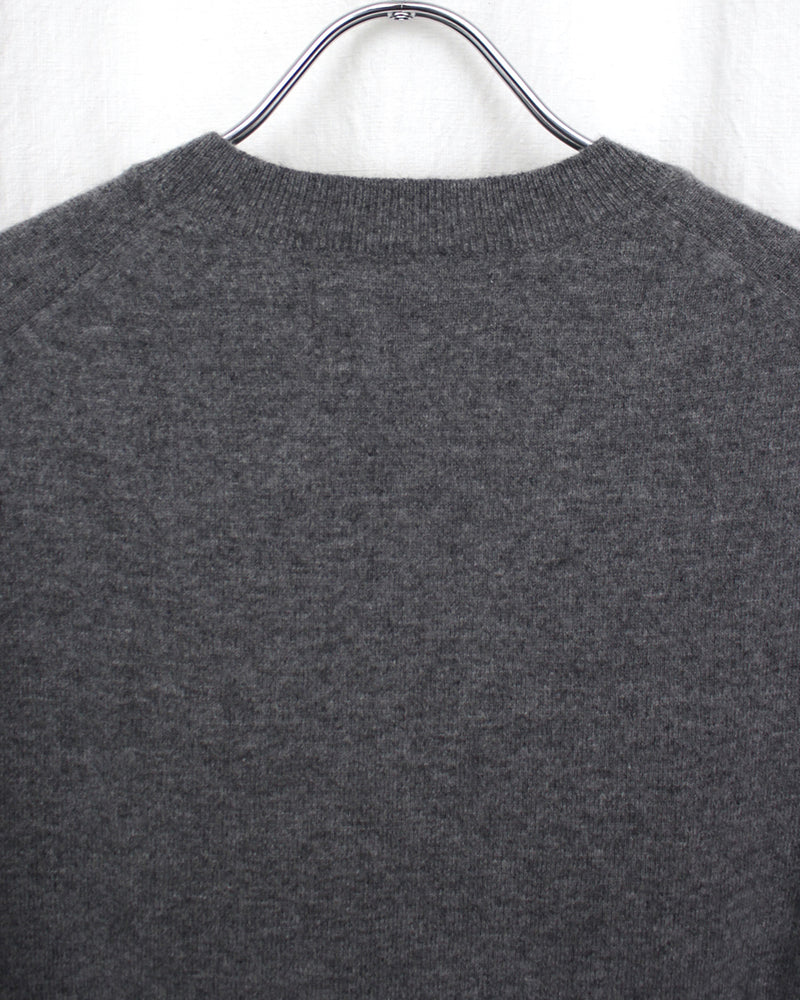 COMME DES GARÇONS SHIRT / FULLY FASHIONED KNIT V-NECK PULLOVER - Grey (FZ-N107-051)