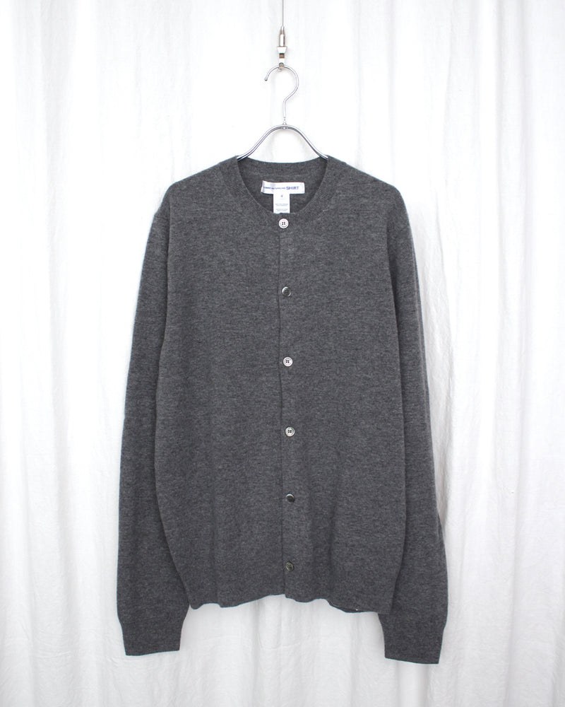 COMME DES GARÇONS SHIRT / FULLY FASHIONED KNIT CARDIGAN ROUND-NECK - Grey (FZ-N106-051)