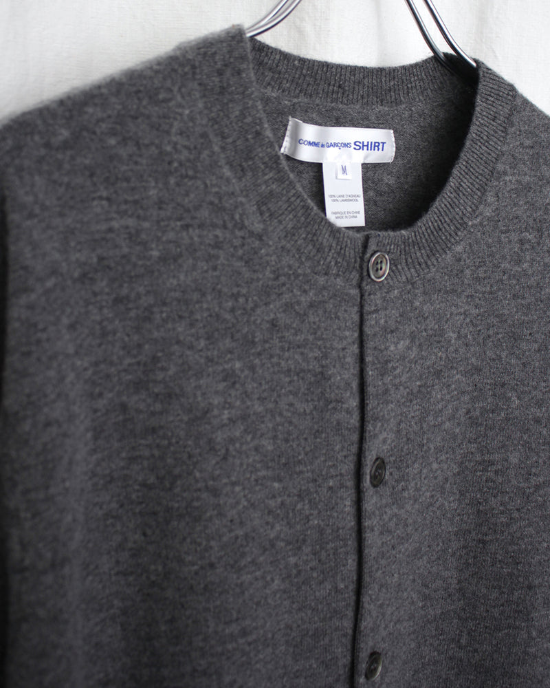 COMME DES GARÇONS SHIRT / FULLY FASHIONED KNIT CARDIGAN ROUND-NECK - Grey (FZ-N106-051)