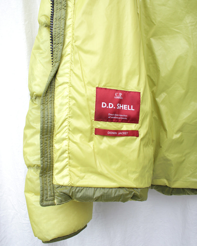 C.P. COMPANY / D.D. SHELL HOODED JACKET - Green Sheen (19CMOW702A)