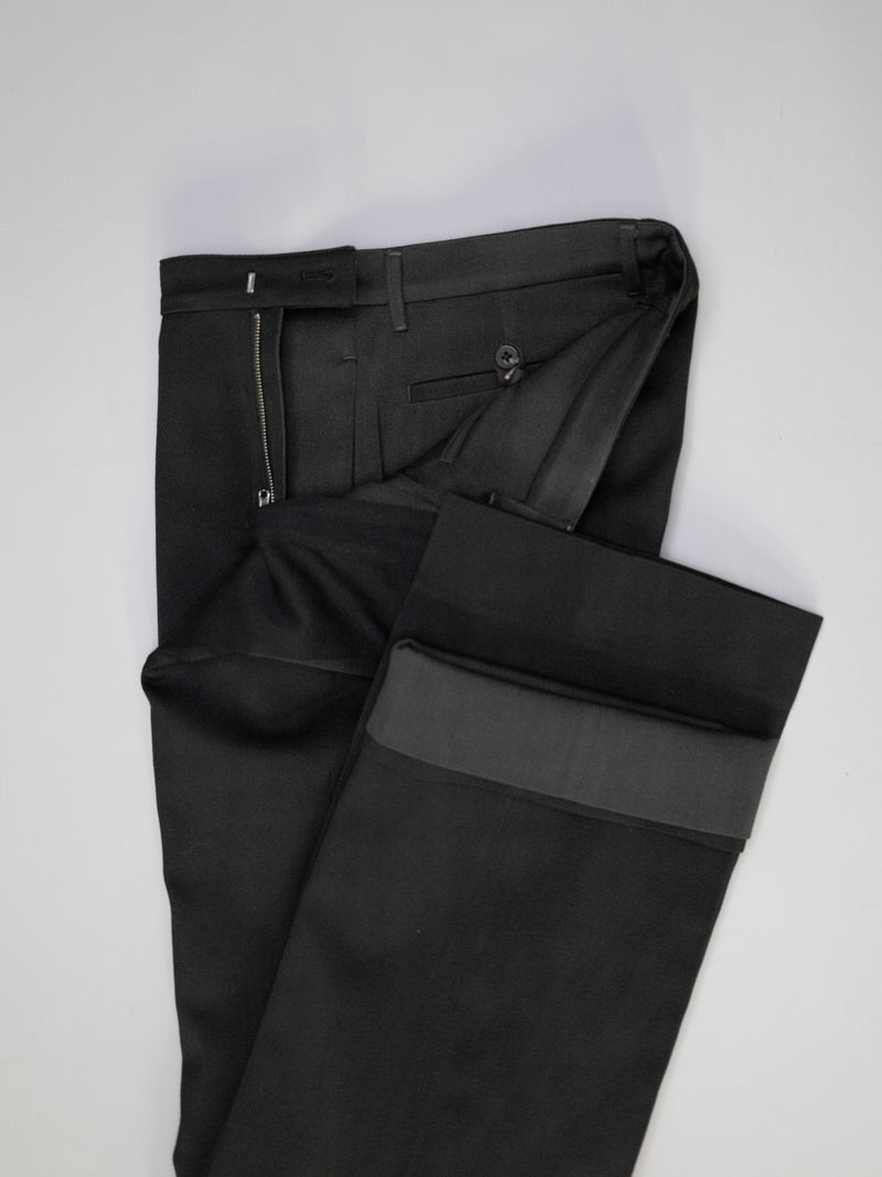 DOUBLE FACE FLAIRE TROUSERS (BR58-AW24) Black (Reversible:Gray)